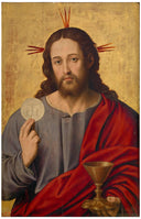 El Salvador Con La Eucaristía by Vicente Juan Masip — male oil painting wall art, Mannerism Late Renaissance