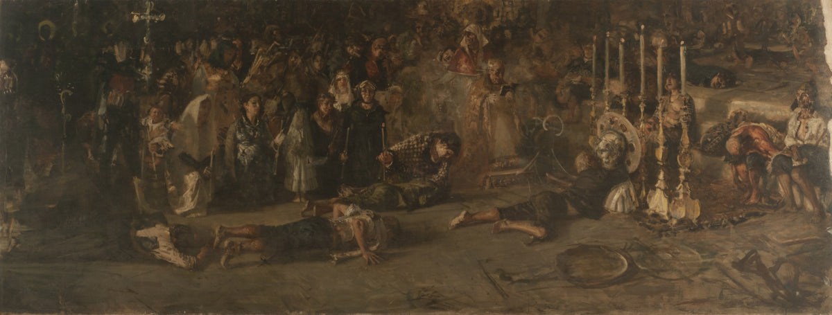 Sketch for 'The Vote' - Francesco Paolo Michetti