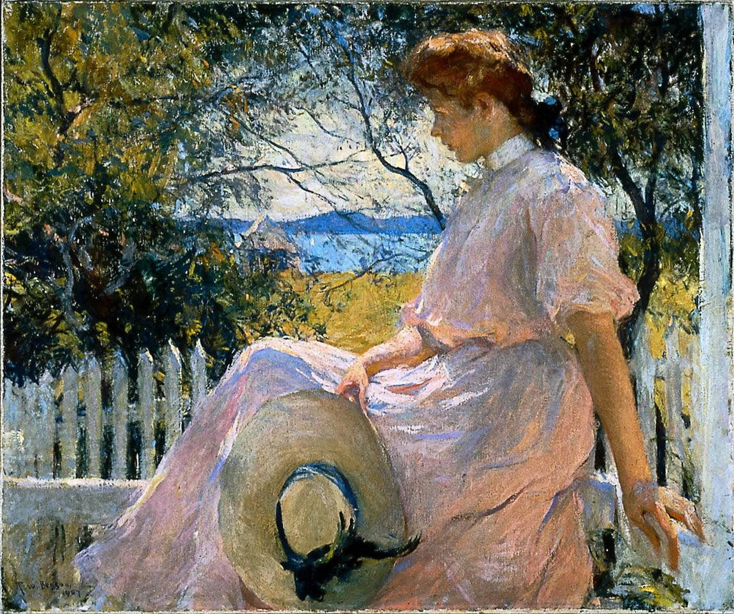 Eleanor by Frank W. Benson, hand-painted botanical oil painting reproduction on canvas