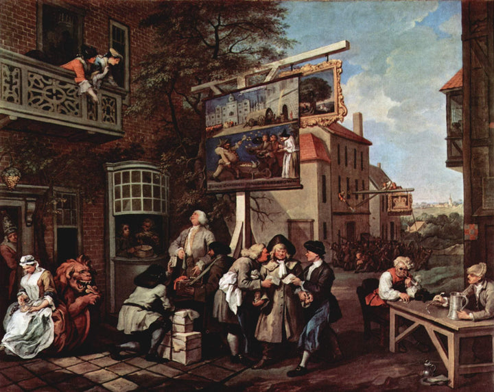 Election Propaganda by William Hogarth — hand-painted cultural oil painting reproduction on canvas