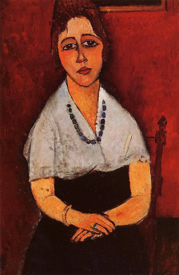 Elena Picard by Amedeo Modigliani — hand-painted portrait oil painting reproduction on canvas