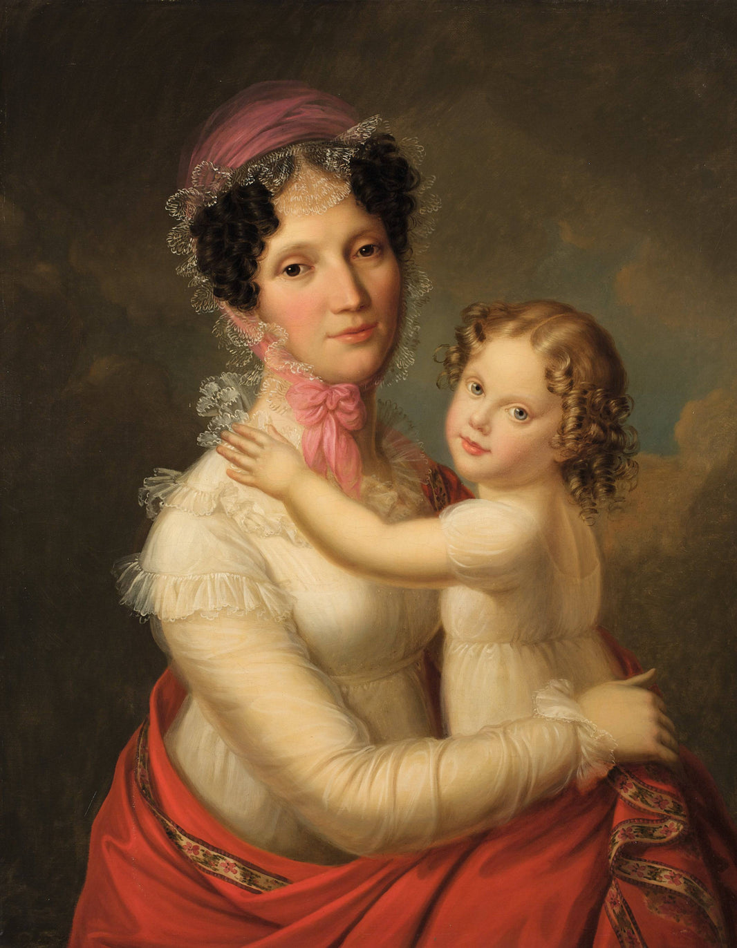 Eleonora Mayer, Freifrau Zu Gravenegg Mit Tochter Isabella by François Gérard, hand-painted portrait oil painting reproduction on canvas