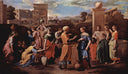 Eliezer and Rebecca at the Well by Nicolas Poussin — hand-painted cultural oil painting reproduction on canvas
