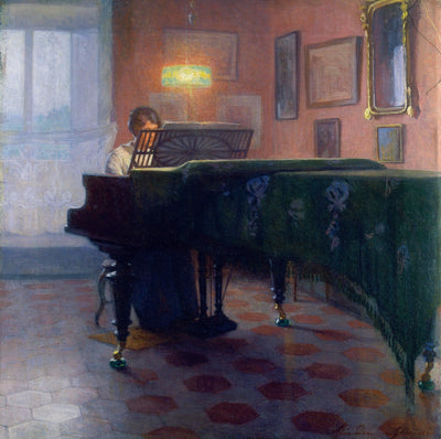 Pianospelare in bedroom