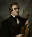 Violinist Ole Bull by Elisabeth Jerichau-Baumann — hand-painted portrait oil painting reproduction on canvas
