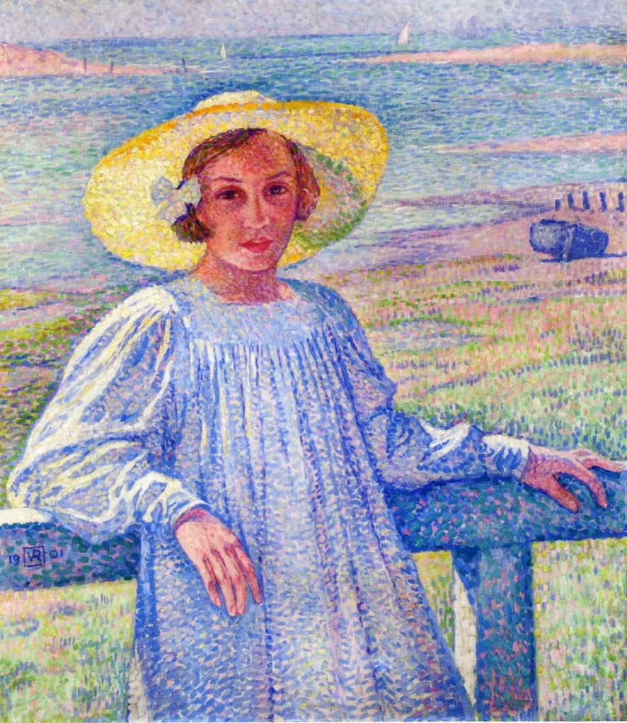 Elisaeth van Rysselberghe in a Straw Hat - Theo van Rysselberghe