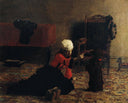 Elizabeth Crowell with a Dog by Thomas Eakins — hand-painted animal oil painting reproduction on canvas