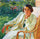 Elizabeth van Rysselberghe in a Cane Chair in hallway
