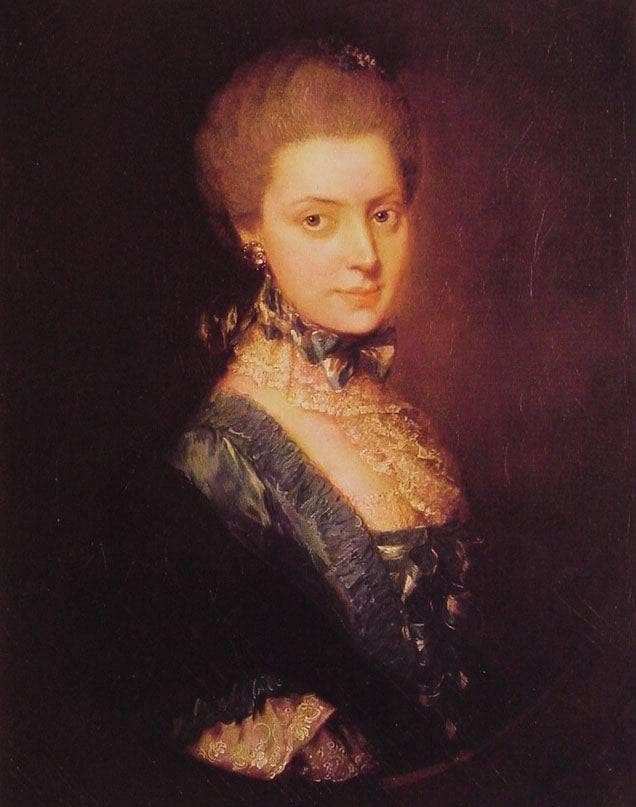 Elizabeth Wrottesley by Thomas Gainsborough — hand-painted portrait oil painting reproduction on canvas