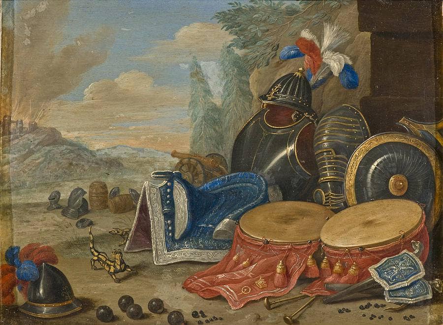 Emblems of War by Jan van Kessel the Elder — hand-painted still oil painting reproduction on canvas