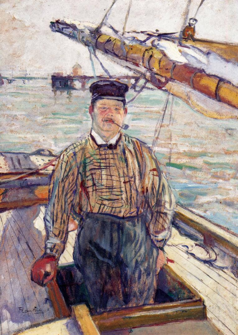 Emile Davoust by Henri de Toulouse-Lautrec — hand-painted portrait oil painting reproduction on canvas
