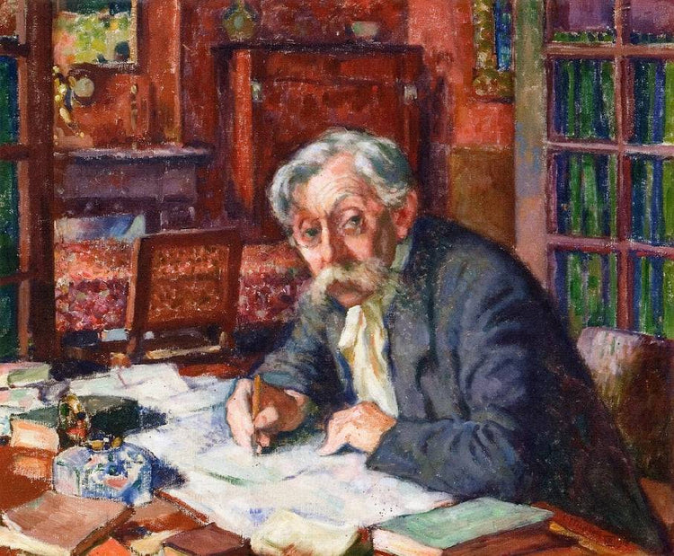 Emile Verhaeren Writing - Theo van Rysselberghe