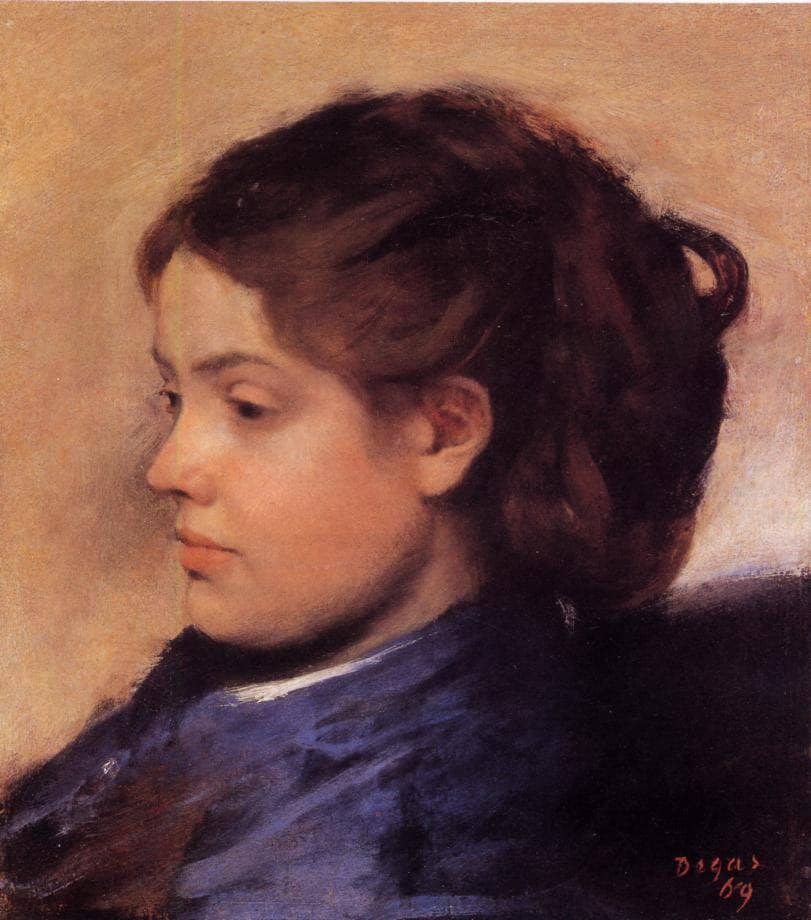 Emma Dobigny by Edgar Degas — hand-painted portrait oil painting reproduction on canvas