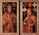 Emperor Charlemagne and Emperor Sigismund by Albrecht Durer — hand-painted cultural oil painting reproduction on canvas