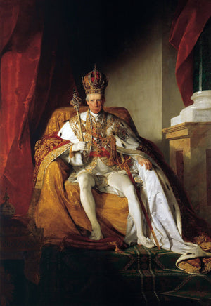 Emperor Francis I of Austria (1768-1835) wearing the Austrians imperial robes - Friedrich von Amerling