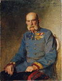 Emperor Franz Joseph I in the service uniform of an Austrian field marshal by John Quincy Adams — hand-painted portrait oil painting reproduction on canvas