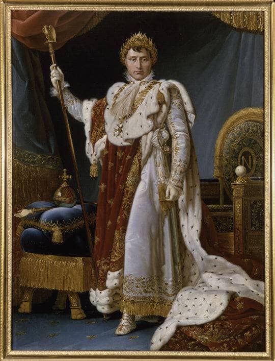 Emperor Napoleon I in coronation costume by François Gérard — hand-painted cultural oil painting reproduction on canvas