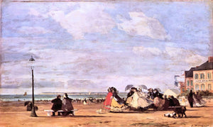 Empress Eugenie on the beach at Trouville - Eugene Boudin