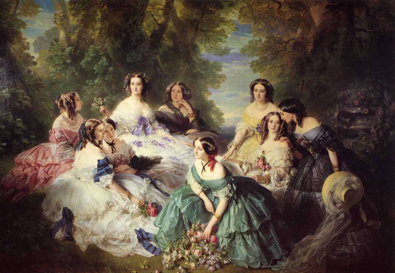 Empress Eugenie, Surrounded by her Ladies-in-Waiting - Franz Xaver Winterhalter