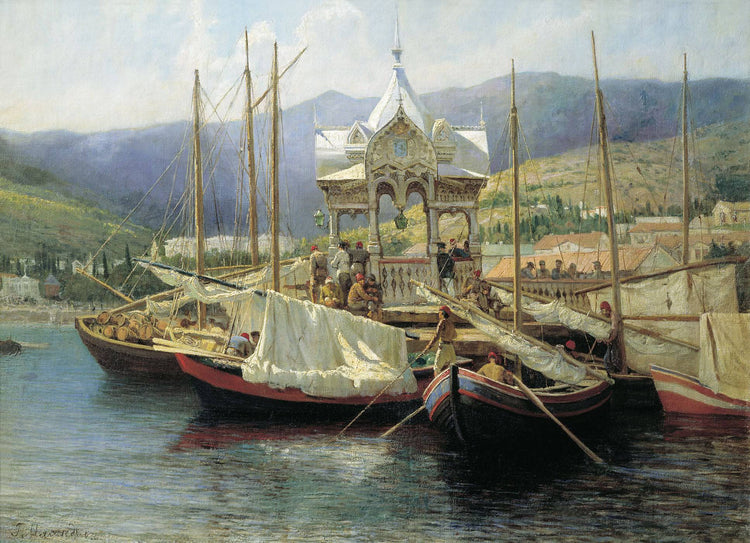 Enbarkement in Yalta - Grigoriy Myasoyedov