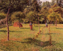 Enclosed Field at Eragny by Camille Pissarro — rural oil painting wall art, Impressionism