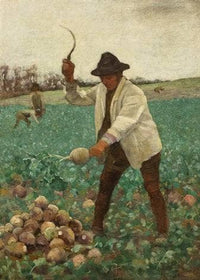 English Peasant Chopping Swedes