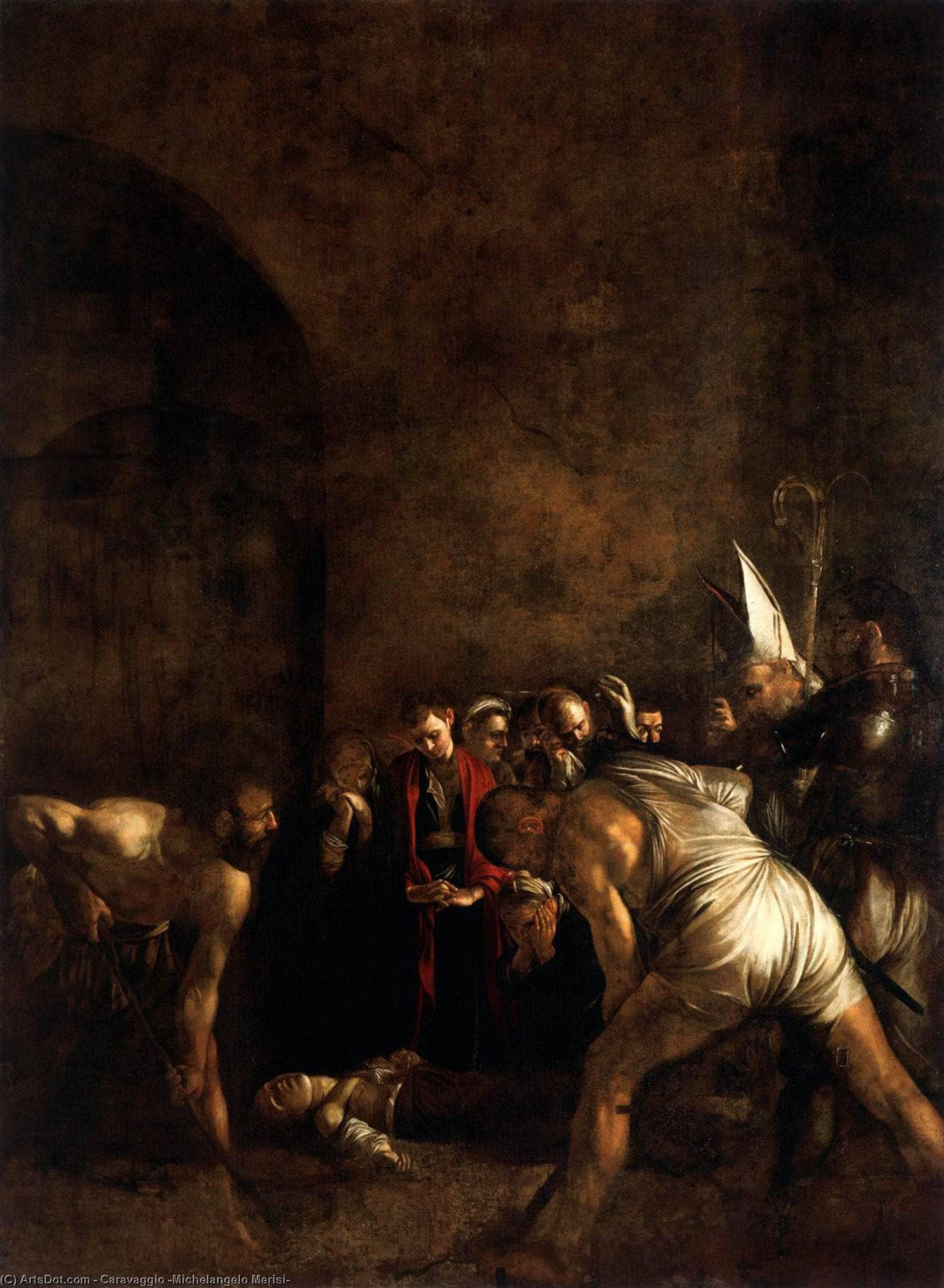 Enterro de Santa Lucia by Caravaggio — hand-painted cultural oil painting reproduction on canvas