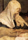 Entombment (detail from The bottom of The first view of the Isenheim Altar) in entryway