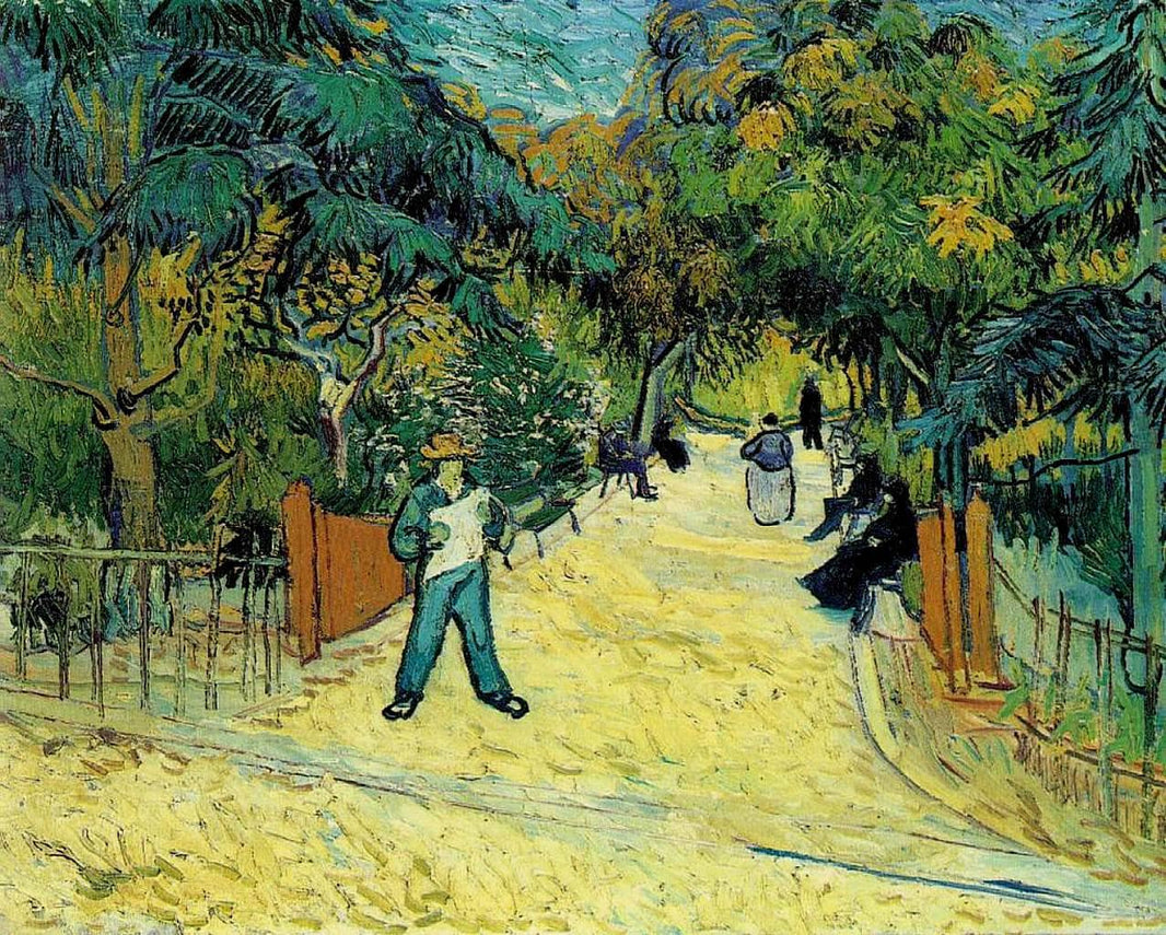 Entrance to the Public Garden in Arles by Vincent van Gogh — hand-painted botanical oil painting reproduction on canvas
