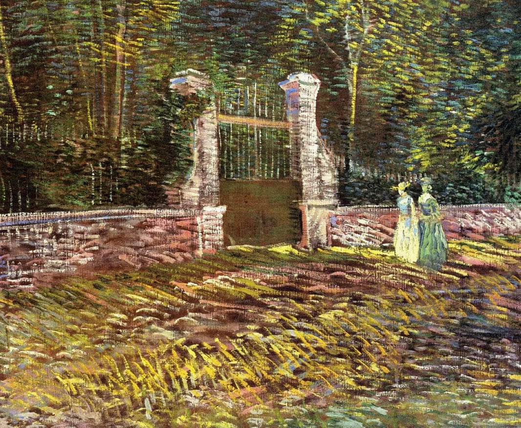 Entrance to the Voyer-d'Argenson Park at Asnieres by Vincent van Gogh — hand-painted botanical oil painting reproduction on canvas