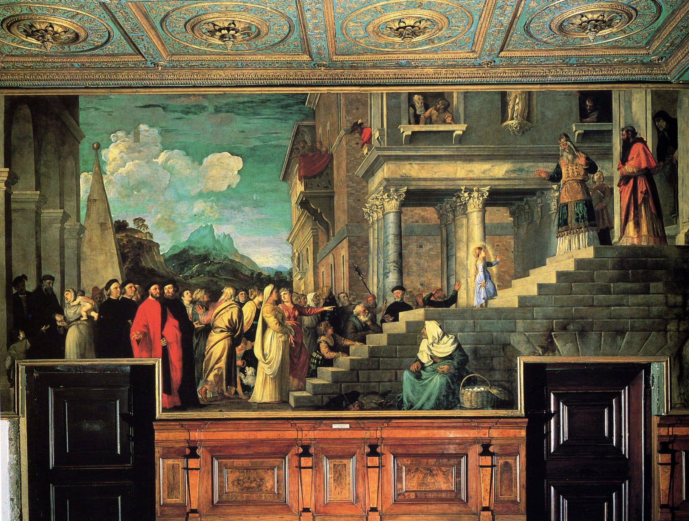 Entry of Mary into the temple - Titian