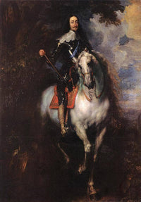 Equestrian Portrait of Charles I, King of England by Anthony van Dyck — hand-painted animal oil painting reproduction on canvas