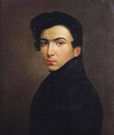Self-portrait by Ernest Hébert — hand-painted portrait oil painting reproduction on canvas