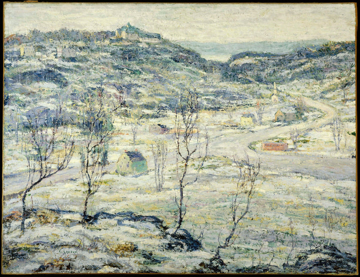Harlem Valley, Winter by Ernest Lawson — hand-painted landscape oil painting reproduction on canvas
