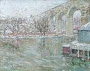 High Bridge. Winter by Ernest Lawson — hand-painted landscape oil painting reproduction on canvas