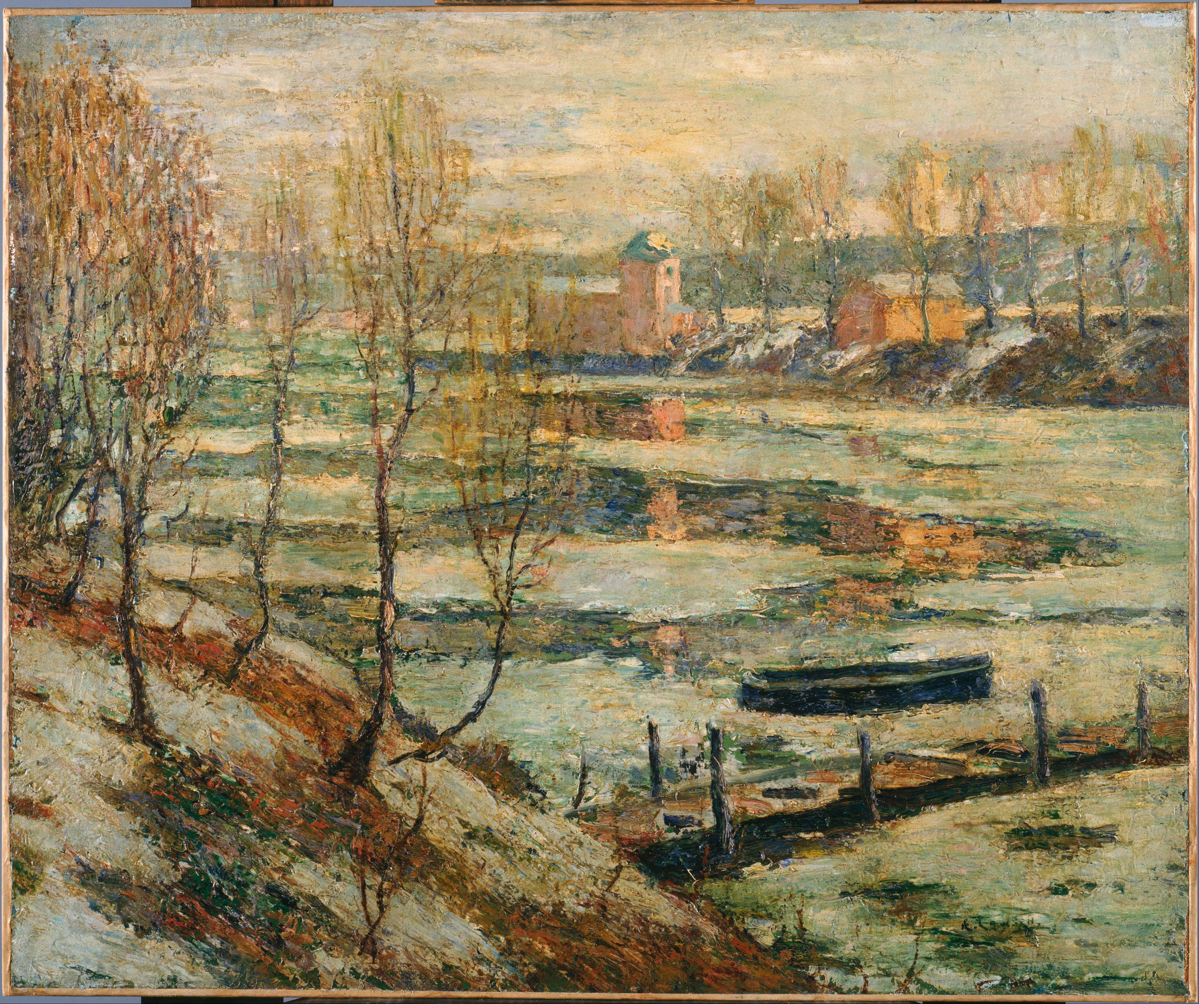 Ice in the River - Ernest Lawson