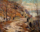 Road down the Palisades by Ernest Lawson — hand-painted landscape oil painting reproduction on canvas