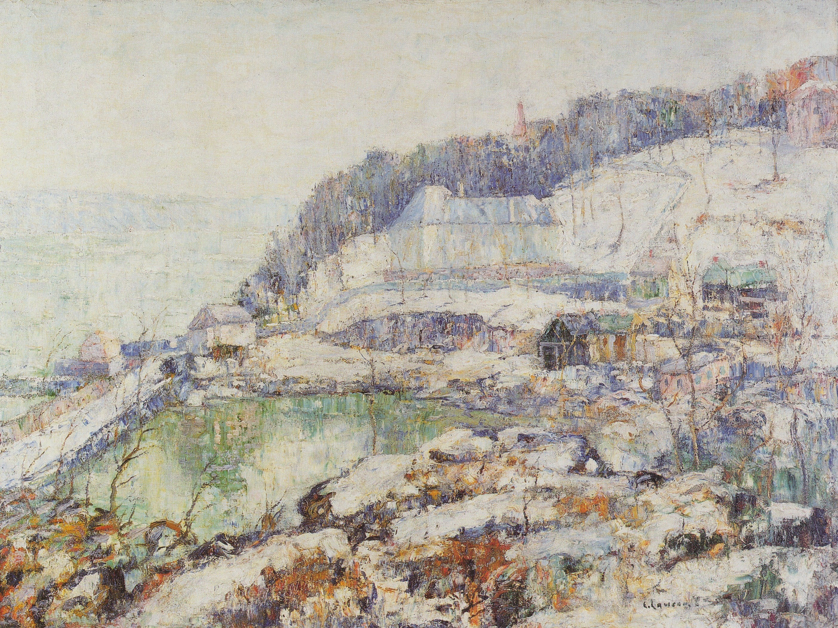 The Hudson at Inwood - Ernest Lawson