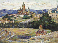 View of Segovia by Ernest Lawson — hand-painted landscape oil painting reproduction on canvas