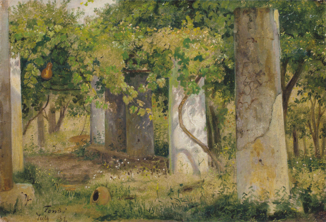A Pergola with grapes by Ernst Meyer — hand-painted landscape oil painting reproduction on canvas