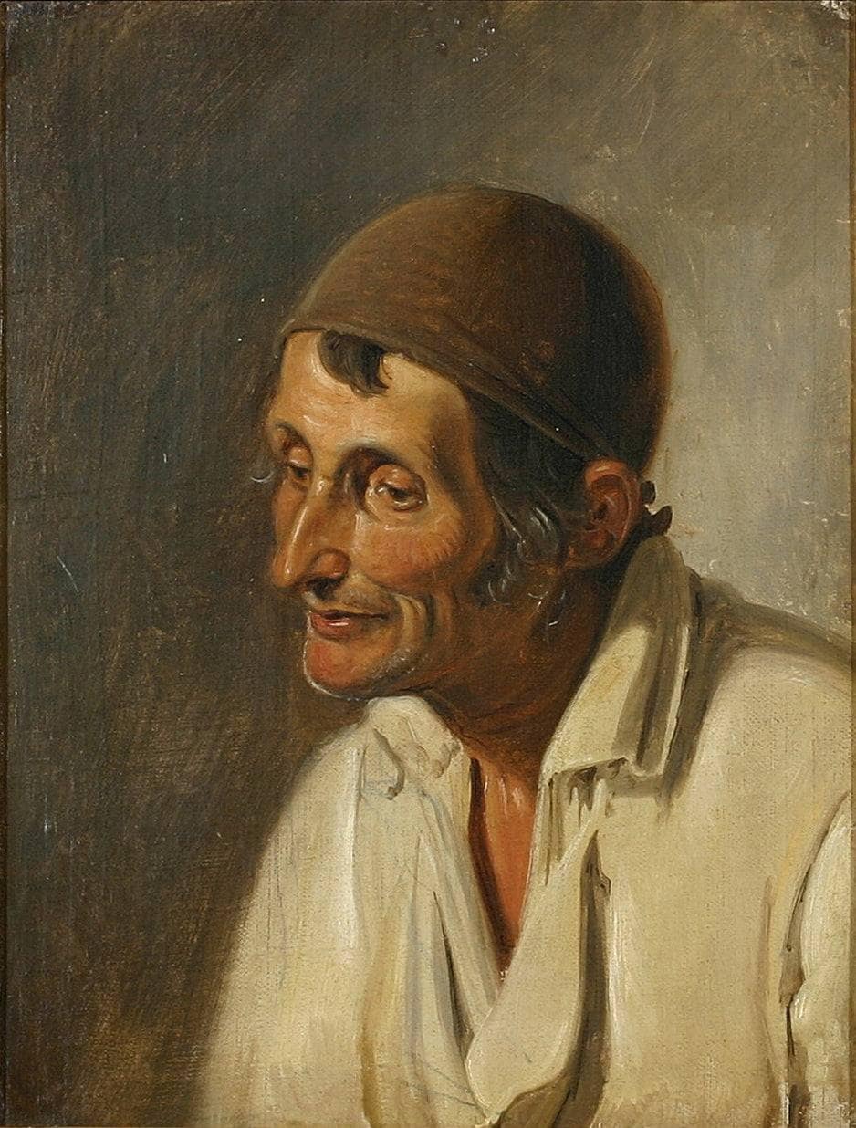 Portrait of a fisherman by Ernst Meyer — hand-painted animal oil painting reproduction on canvas