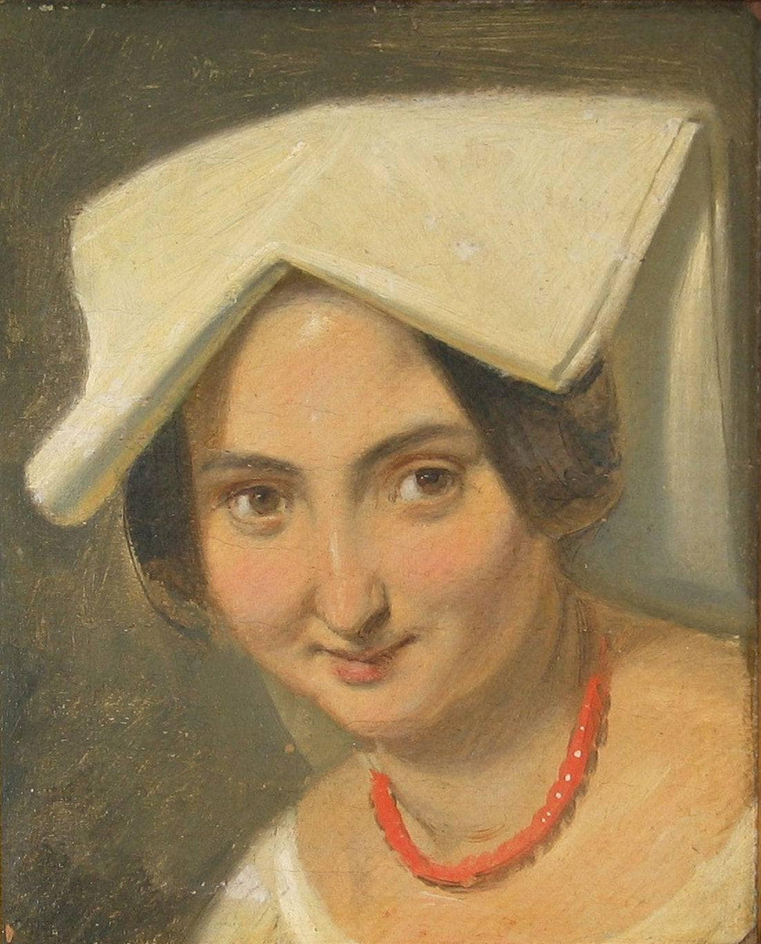 Portrait of a young Italian girl by Ernst Meyer — hand-painted portrait oil painting reproduction on canvas