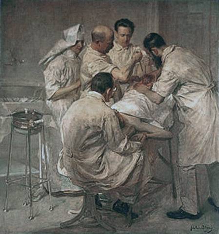 Ernst Wertheim at an operation - John Quincy Adams