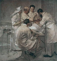Ernst Wertheim at an operation by John Quincy Adams — hand-painted portrait oil painting reproduction on canvas