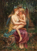 Eros and Psyche by Diogène Maillart — vintage oil painting wall art, Academicism