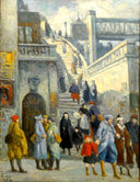 Escaliers De La Rue De L'alsace by Maximilien Luce — hand-painted cultural oil painting reproduction on canvas