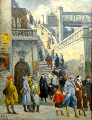 Escaliers De La Rue De L'alsace - Maximilien Luce