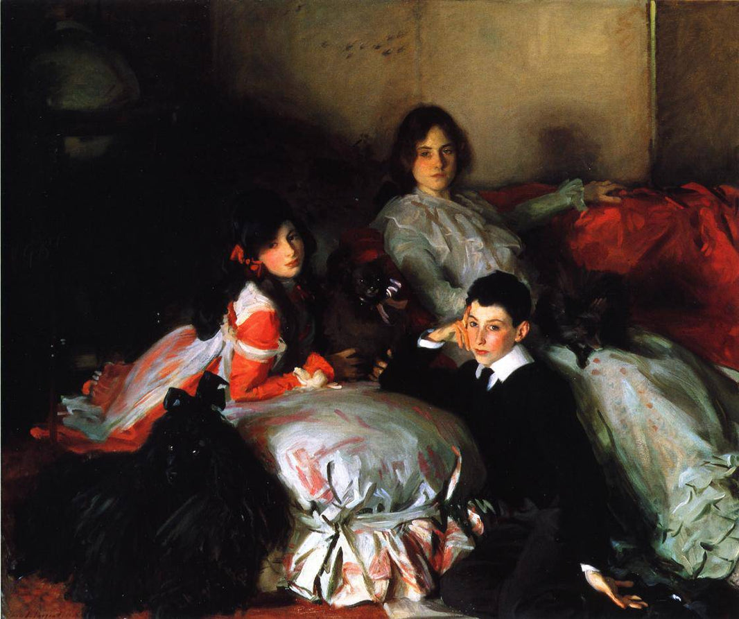 Essie, Ruby and Ferdinand, Children of Asher Wertheimer by John Singer Sargent, hand-painted portrait oil painting reproduction on canvas