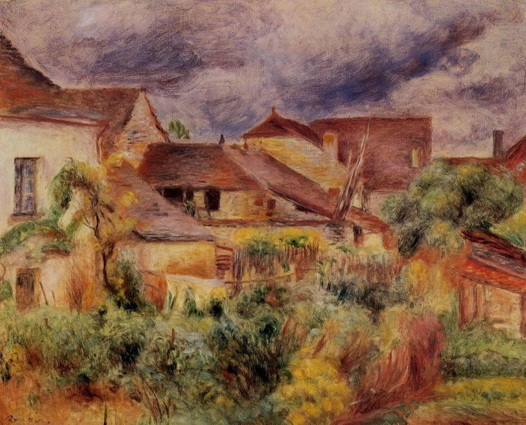 Essoyes Landscape by Pierre-Auguste Renoir — hand-painted landscape oil painting reproduction on canvas