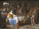 Esther, Ahasuerus, and Haman by Jan Steen — hand-painted portrait oil painting reproduction on canvas